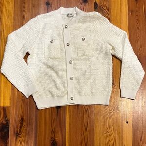 Off-White Button Up Cardigan
NWOT
Size Large